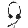 RJ9 Telephone Headset Noise Cancelling Binaural Corded Cell Phone Headphone with Mic for VOIP Phone Landline