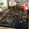 Dinosaur Gallery Pattern Rug Floor Mat for Living Room or Bedroom Soft and Comfortable Carpet a Gift for Birthday and Holiday.