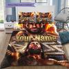 Champion Poster Custom Name Pattern Bedding Quilt Set Quilt Cover Pillowcase Home Birthday Gift(1 * duvet cover + 2 * pillowcase, without core)