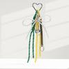 Pearls Bowknot Keychain with Woven Lanyard Colorful Keyring Accessory Fashionable Bag Charm for Women and Girls