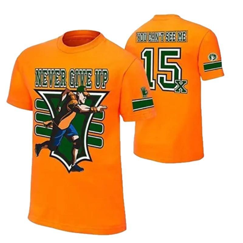 Maglietta Grafica Y2K da Uomo Wrestling Stampa John Cena Streetwear Casual Girocollo Manica Corta