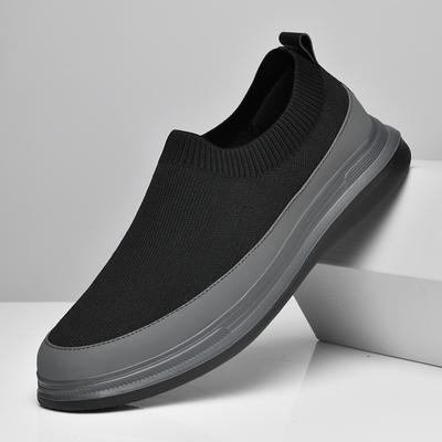 Fashion Comfy Mens Casual Sports Shoes Summer Canvas Shoes Comfortable Sneakers Breathable Cloth Shoes Slip On Loafers Walking Footwear