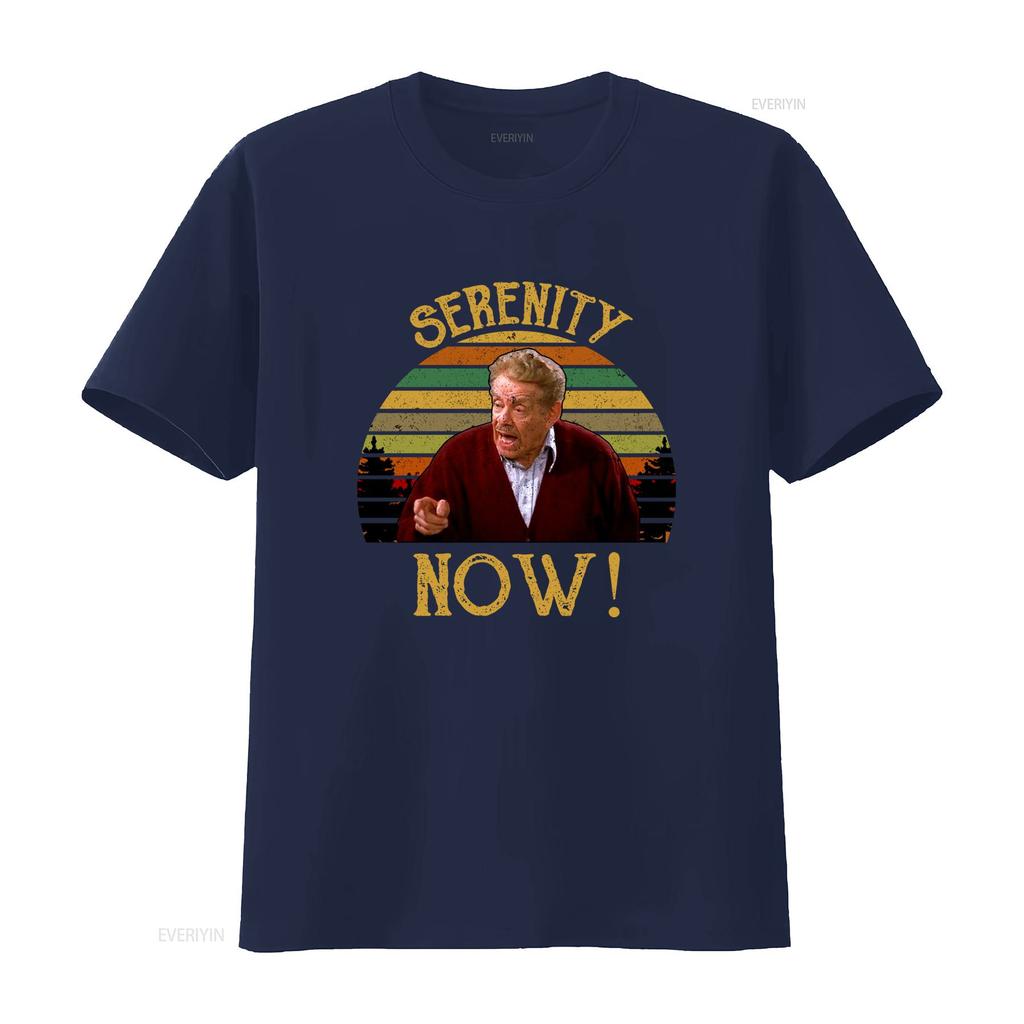 Vintage Retro Serenity Now Zabawny Cytat z Seinfelda Franka Costanzy Nadruk Casualowa Koszulka Vintage Streetwear Wszechstronny