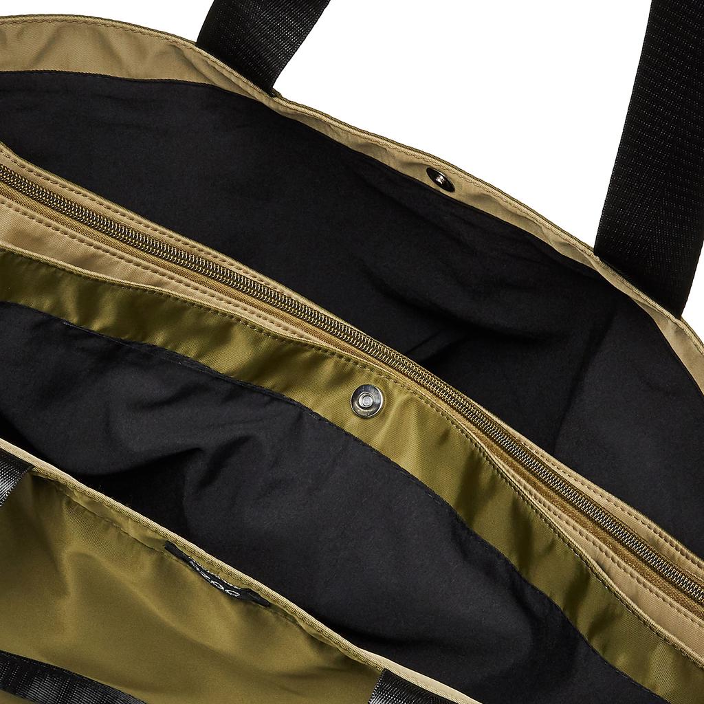 OZOC Soria 50267 Women's Khaki Shoulder Bag, Tote Bag, 2-Way, Crossbody, or Shoulder Strap, Water-Repellent Nylon