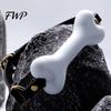 Fun Atmosphere Accessory Bondage Mouth Gag, Dog Bone Breathable Ball Gag with Adjustable Strap for Couples Couples, Adult BDSM Role Play Toy