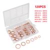 120Pcs M5 M6 M8 M10 M12 T3 Copper Sealing Washer For Boat Crush Washer Flat Seal