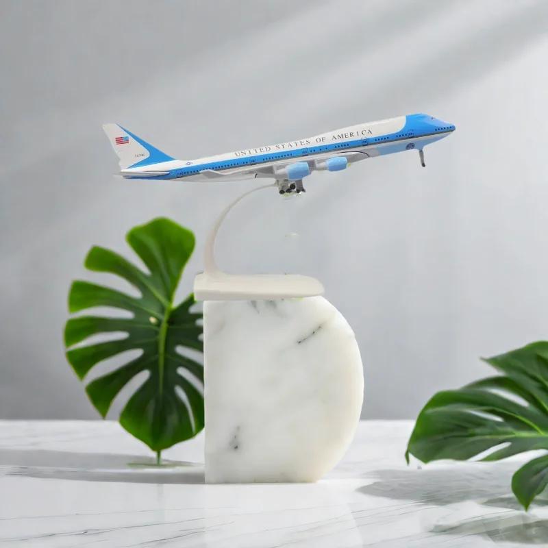 Modellino di Aereo 20cm per Air Force One Airlines 747 Modello di Aereo Modello di Aereo di Linea 747 Kit di Giocattoli per Aereo