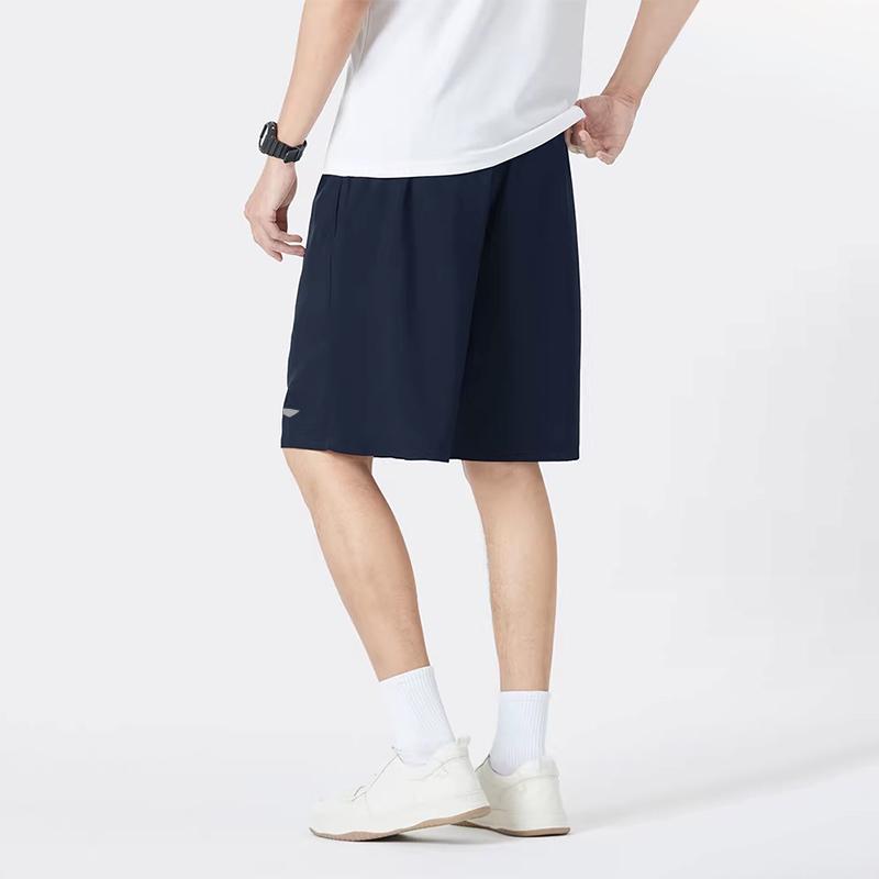 Men's Shorts Li-Ning Beach Shorts Men's Blue (Gray Offset Printing Logo+Zip Pocket)