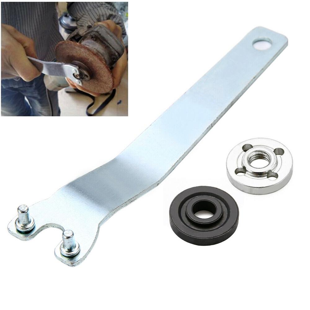 Spanner Wrench Metal Silver Black Workshop Grinding Power Tools Lock Nut