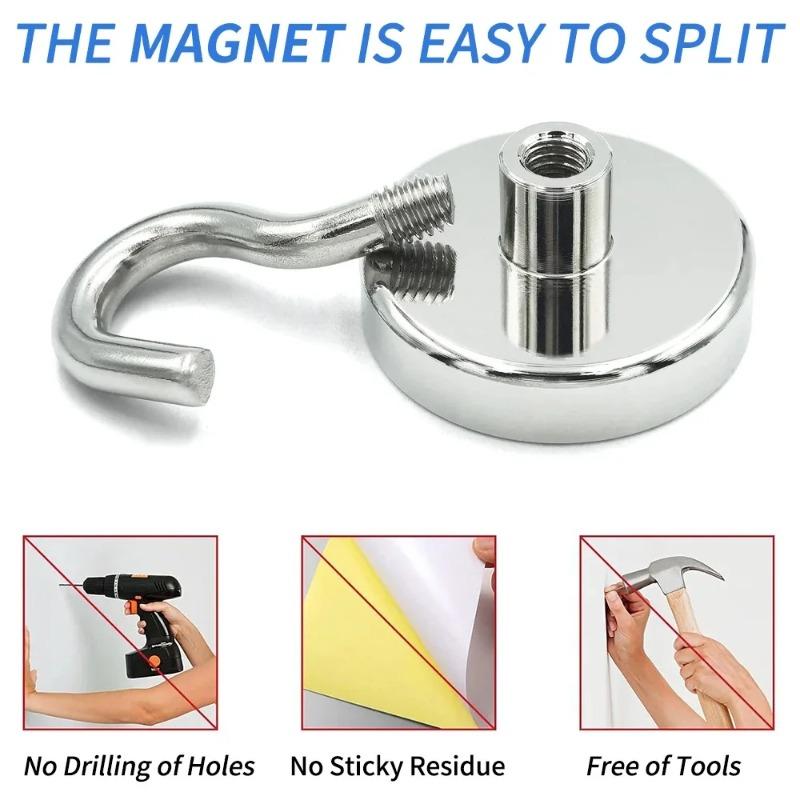 30pcs Premium Stainless Steel Magnetic Hooks Multi-Purpose Home Kitchen Storage Hook Hole-Free Strong Magnetic Holder