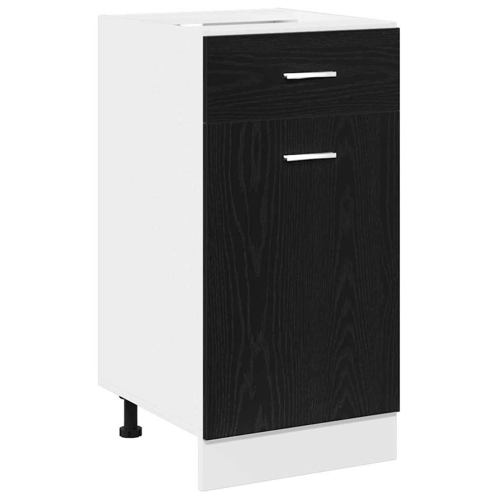 Hanging Cabinet with Shelf Black Oak Effect 40 x 46 x 81.5 cm