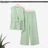 ZANZEA Women Sleeveless Vest Tops and Pants Casual Two Piece Suit Sets