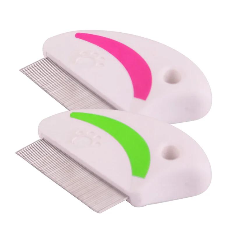 

1 шт., многоцелевые расчески для удаления блох для кошек и собак, PP/нержавеющая сталь, портативная расческа против вшей, товары для домашних животных, щетка для шерсти домашних животных