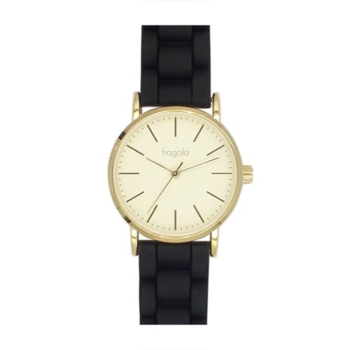 

Fragola Small Rubber Band Watch N00923S-1 BK Women s Black