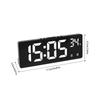Multi-function Electronic Clock Multi-set Alarm Clock Mirror Clock Home Decoration Simple Large Screen Clock