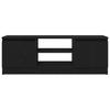 TV Cabinet Black Oak Effect 102x30x36 Cm Engineered Wood