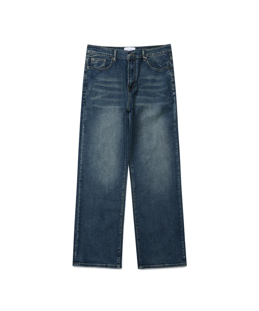 CONNECT KINLOCH Loose Straight Denim Pants (Washed Medium Blue)