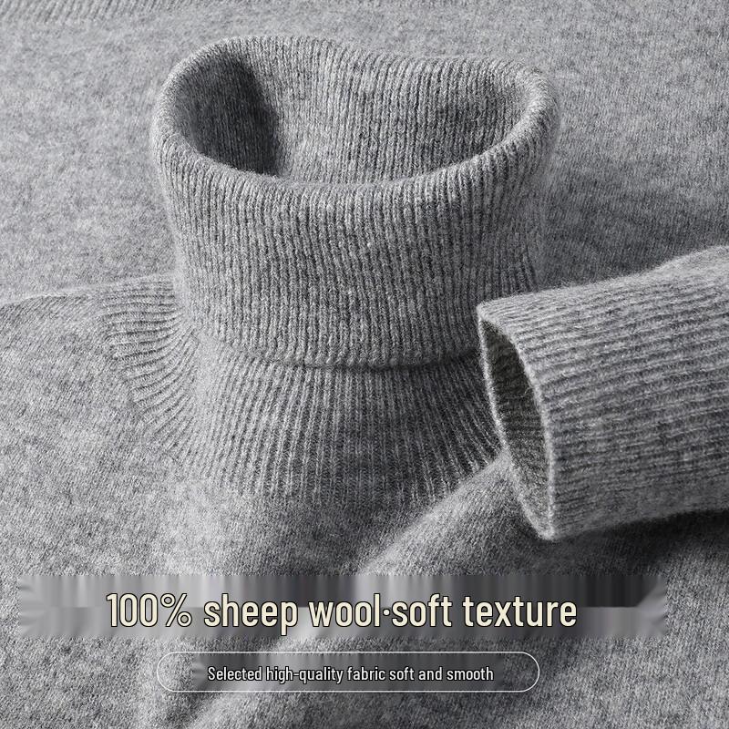 SNOWFLYING Women's 100% Wool High-Neck Pullover Sweater