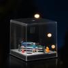 Shoucangjia Diecast Car Display Case for Hot Matchbox Clear Acrylic Showcase Miniature Scene Model Diorama Garage Parking Lot Collection Display Gift