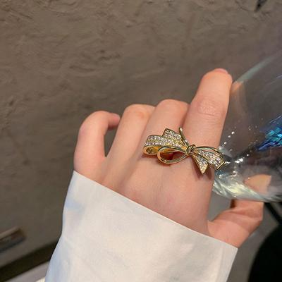 Personalized High-end Bow Tie Ring, Niche G Fashion Retro Design Rings