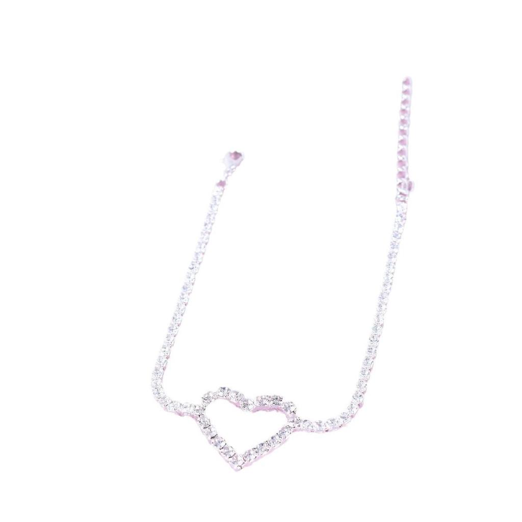 Trendy Rhinestone Heart Claw Chain Anklet for Women - European & American Style