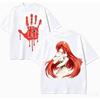 Elfen Lied Anime Grafik T-Shirt Unisex Vintage Gewaschene Baumwolle Oversize Harajuku High Street Retro Lässige Oberteile