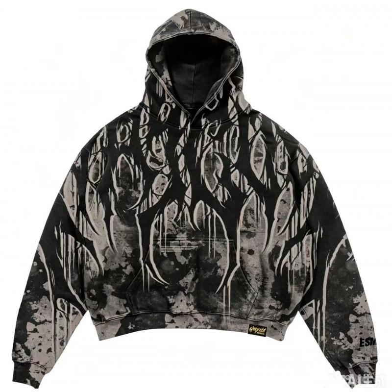 Unisex Hooded Pullover Sweatshirt With 3D Digital Print Streetwear Hip Hop Style Loose Fit Long Sleeve