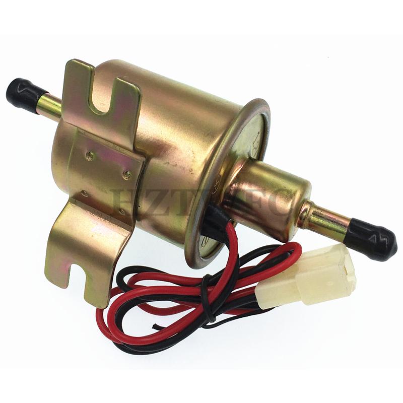 12V Elektrikli Yakıt Pompası Düşük Basınç Cıvata Sabitleme Kablo Evrensel Dizel Benzinli HEP-02A Araba Karbüratör Motosiklet ATV İçin