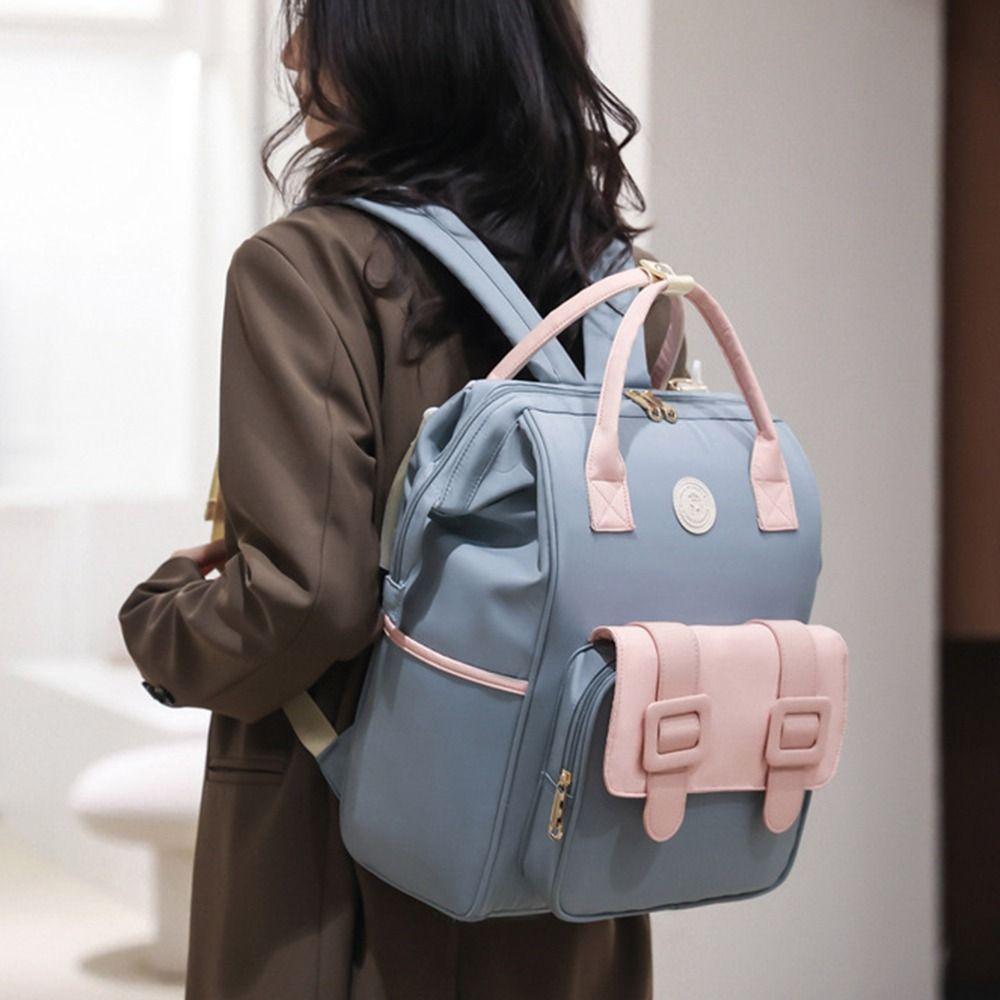 Waterproof Diaper Bag Backpack Korean Style Breastfeeding Bag Travel Backpack  Travel Use