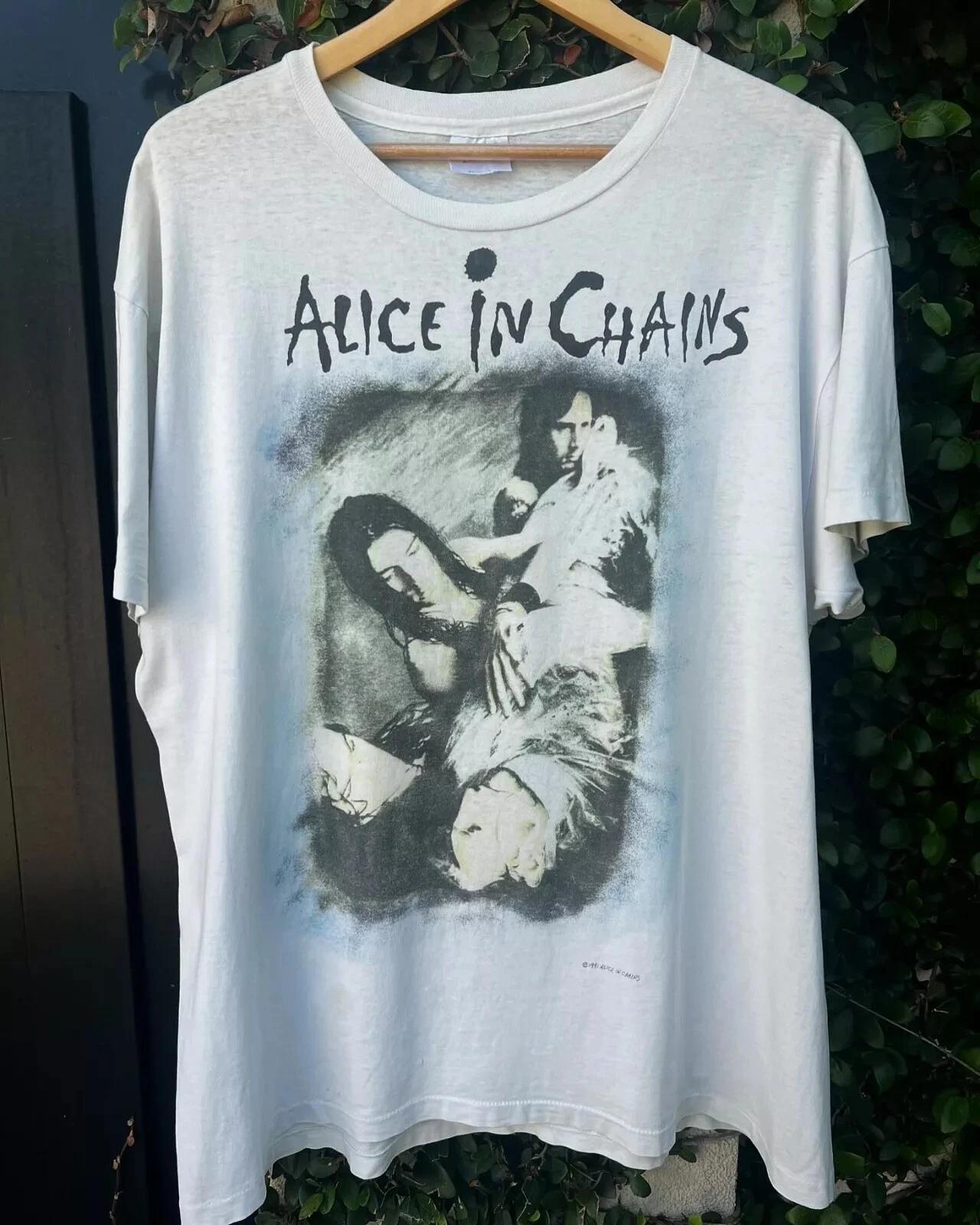 

Vintage 90s Alice In Chains Unisexs TShirt Unisex ONeck Cotton Short Sleeve Y2k Oversized Popular Fashion High Quality Tee S