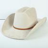 Beliebter europäischer und amerikanischer Stil Wildleder Western Cowboyhut für Männer und Frauen einfacher und modischer Hut mit breiter Krempe Jazzhut