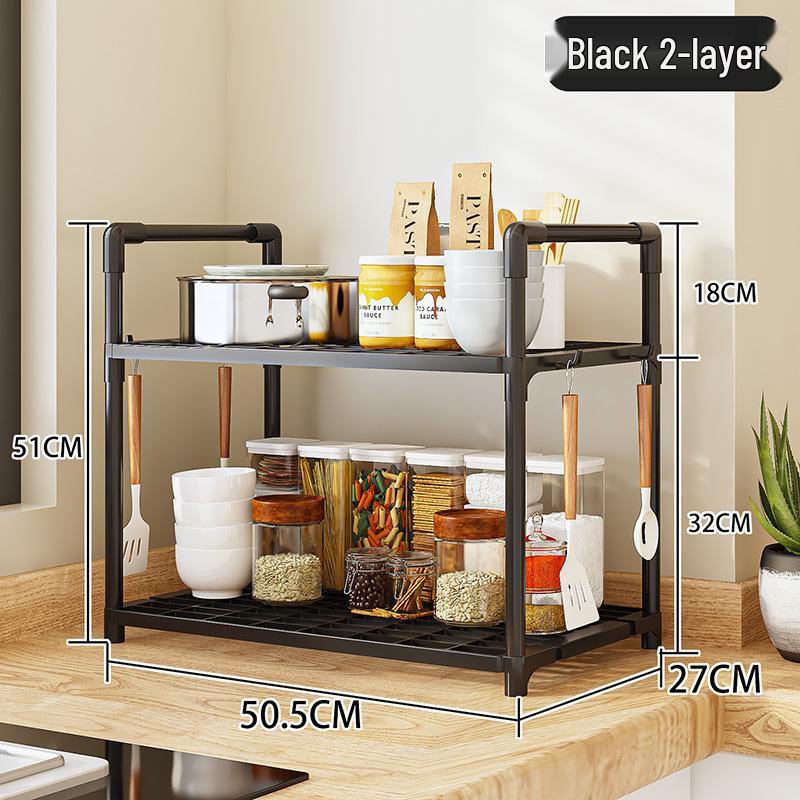 Multi-layer Kitchen Storage Rack for Microwave, Rice Cooker, and Small Appliances