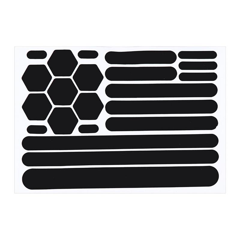 Black reflective stickers motorcycle riding helmet reflective stickers Self-Adhesive Reflective Tape nighttime safety stickers