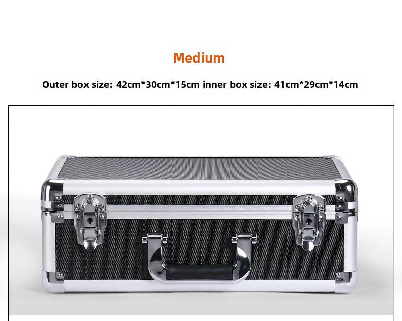 Portable Aluminum Alloy Toolbox for Electricians and Equipment Storage