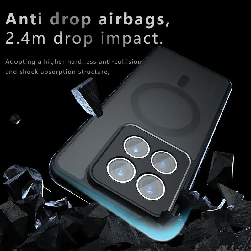 Funda Acrílica Mate Magnética de Carga Inalámbrica Inteligente For Honor 400 Para Honor400 Smart X7D Paracho Duro Transparente Resistente a Golpes