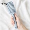 Hollow Hair Brush Curved Vented for Women, Detangling Paddle Long Scalp Massaging Thick Curly Wet Hair, Blow Fast Drying Detangler Styling Tool