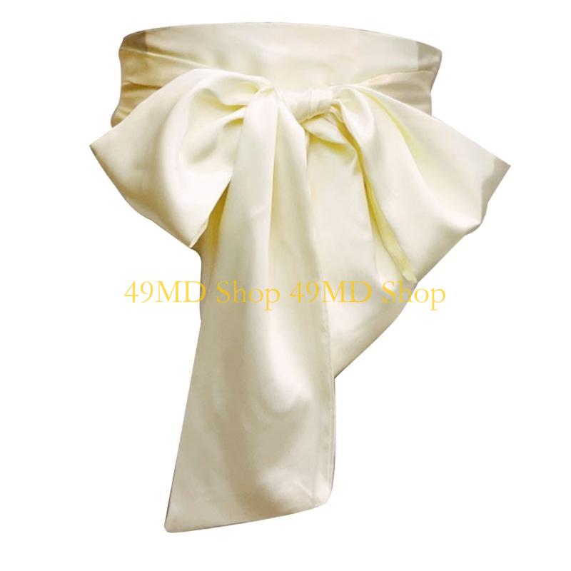 49MD 250cm Bowknot Waist Belt Dress Decoration Waist Strap Women's Skirt Waistband Long Ribbon Bowknot Wide Belt Girdle