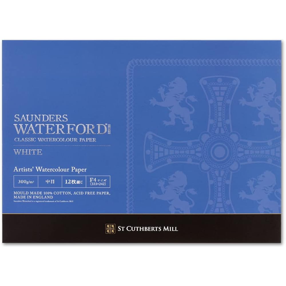 Holbein Waterford Waterford Watercolor Paper EHB-F2 White Medium 300g F2 Size Block Type 12 Sheet...