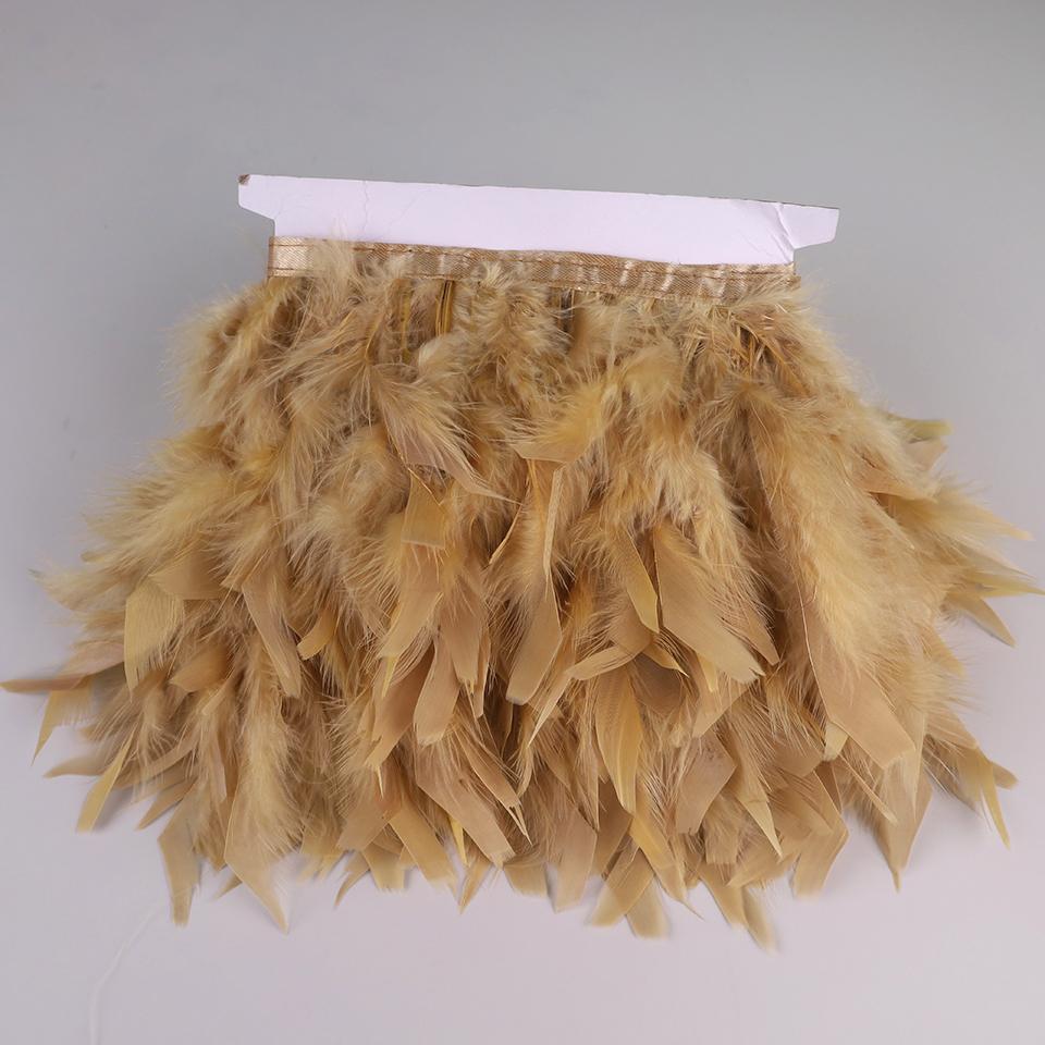 Feather10Meters Turkey Feather Trim Fringe 10-15CM Marabou Feathers Ribbon Handicrafts Clothes Dress Sewing Plumes Decoration