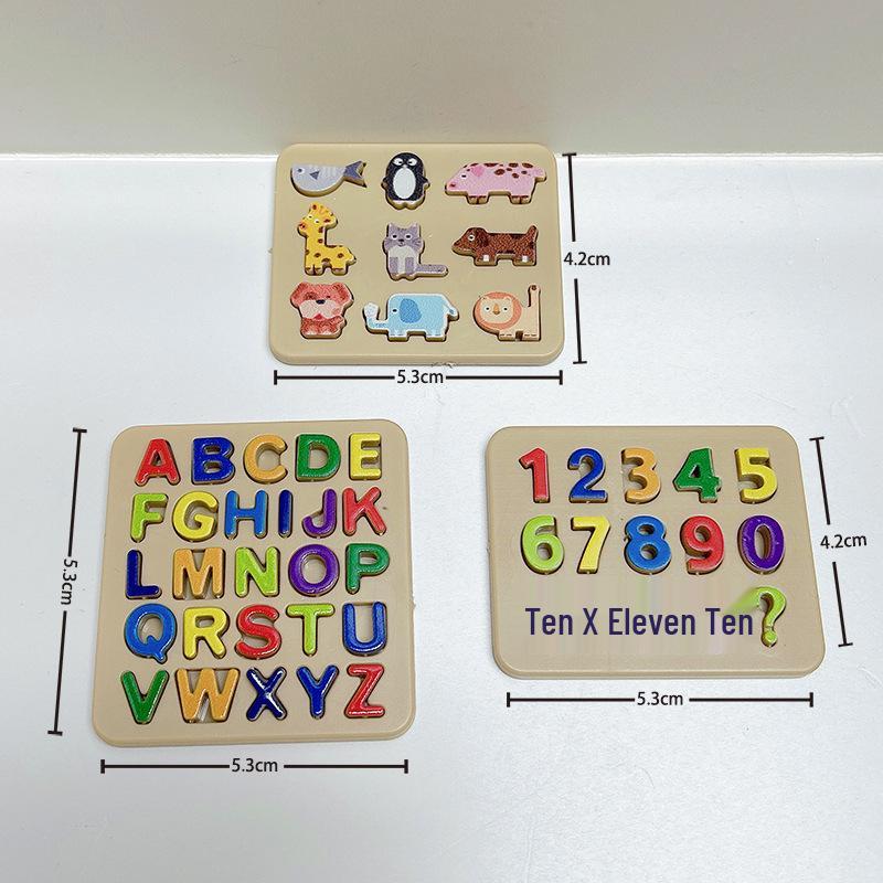 Mini Educational Number & Letter Puzzle Board with Storage