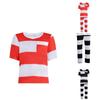 Halloween Prisoner Costume For Adults With Polyester Striped Jail Uniform For Cosplay And Stage Performances