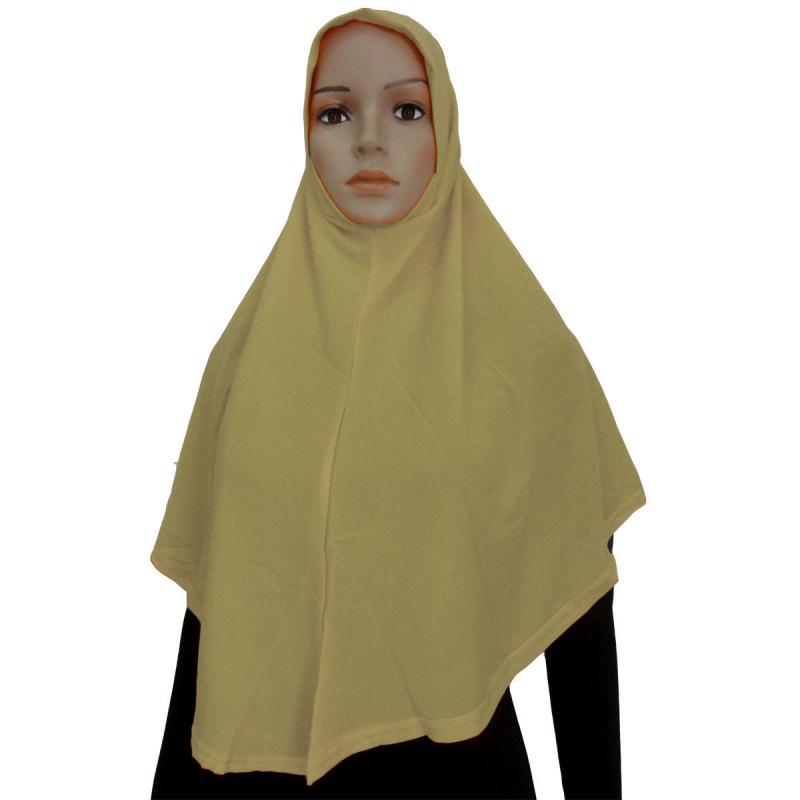 Muslim Scarves Cotton Blend Muslim Hijab Amira Islamic Solid Color Soft Scarf Long Hejab Head Shawls