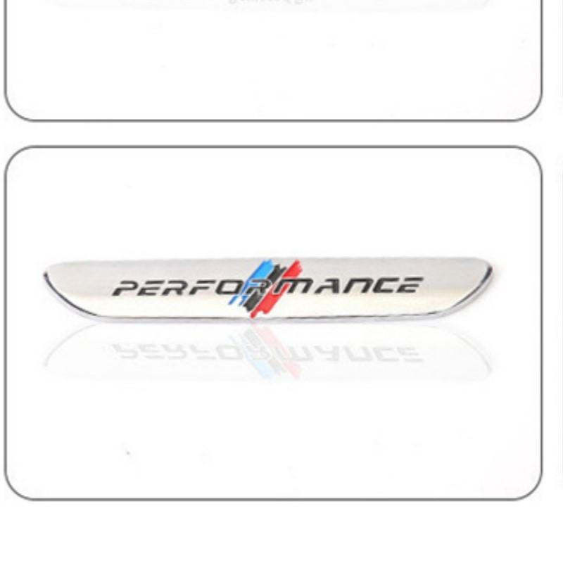BBKY7 1Pcs Metal Performance Car Side Fender Rear Trunk Emblem Badge Sticker Decals for BMW M 1 3 4 5 6 7 Car Decorations Stlying