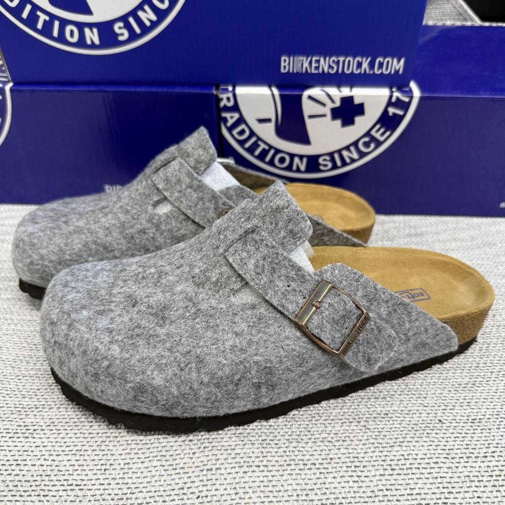 Men’s BK Genuine Leather Retro Toe Semi-Slippers - New, Versatile, and Comfortable Birkenstock Shoes