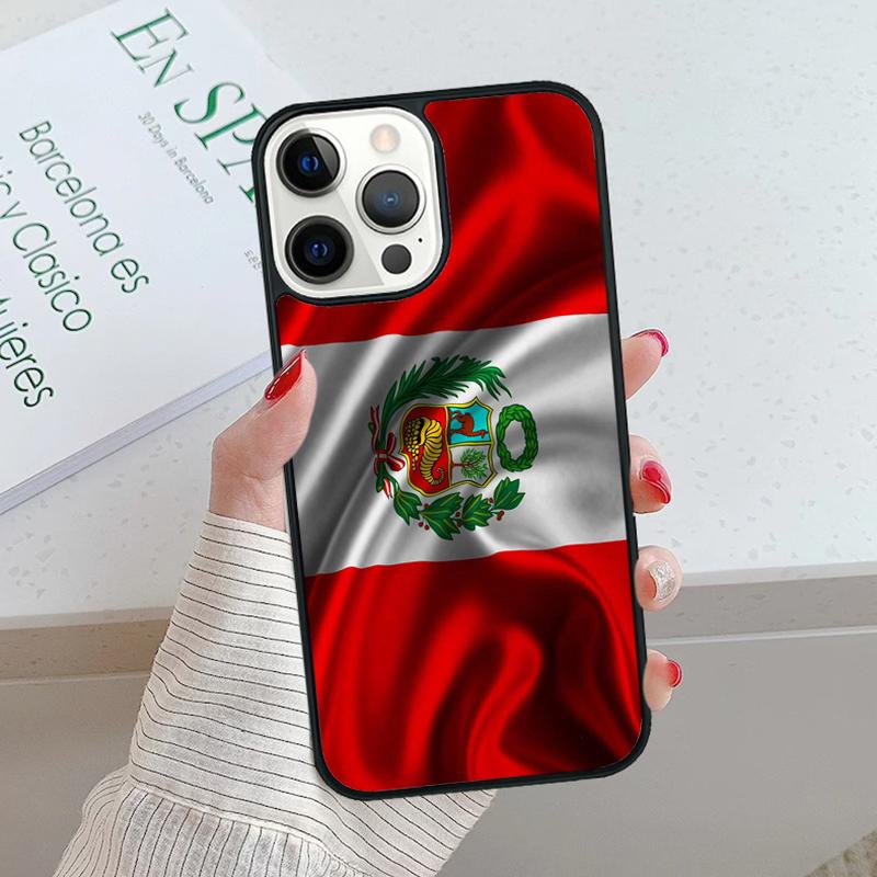 Peru Flag Coat Of Arms Phone Case cover For iPhone 17 Air 15 16 16e 14 13 Pro Max Coque 12 11 Pro Max For Apple PLUS fundas