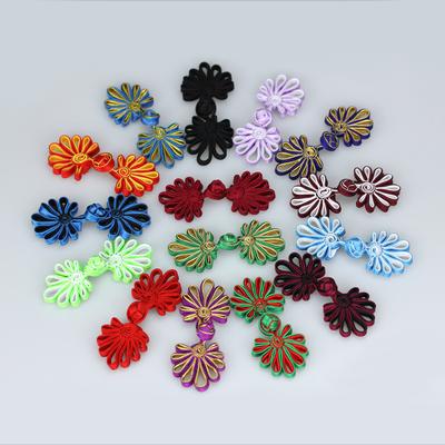 5 Pairs Fashion Flower Chinese Frog Closure Buttons Knot Fastener Sewing Handmade Craft DIY Cheongsam Cloth Button