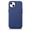 Pokrowiec etui z naturalnej skóry do iphone 14 plus magsafe case leather niebieski