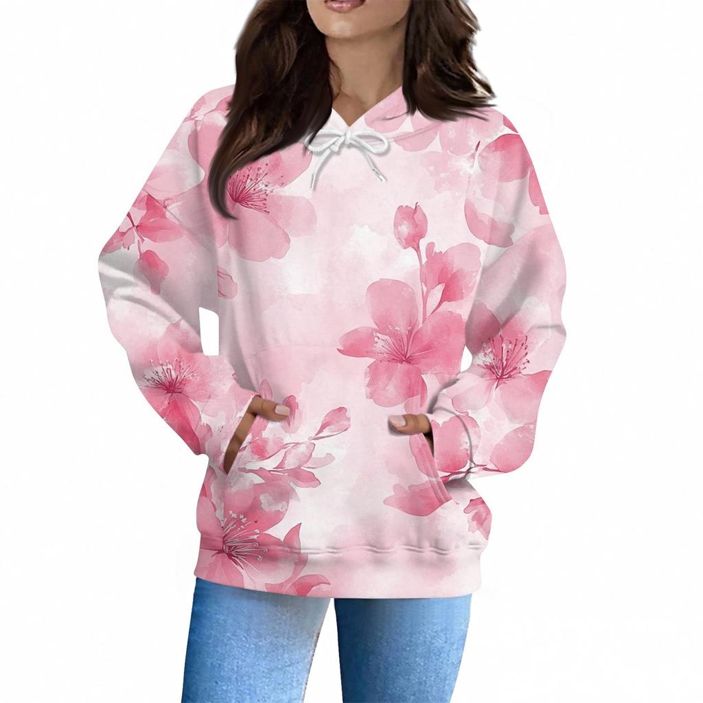 Women's Fashion Daily Casual Hoodie Long Sleeve Printed Top