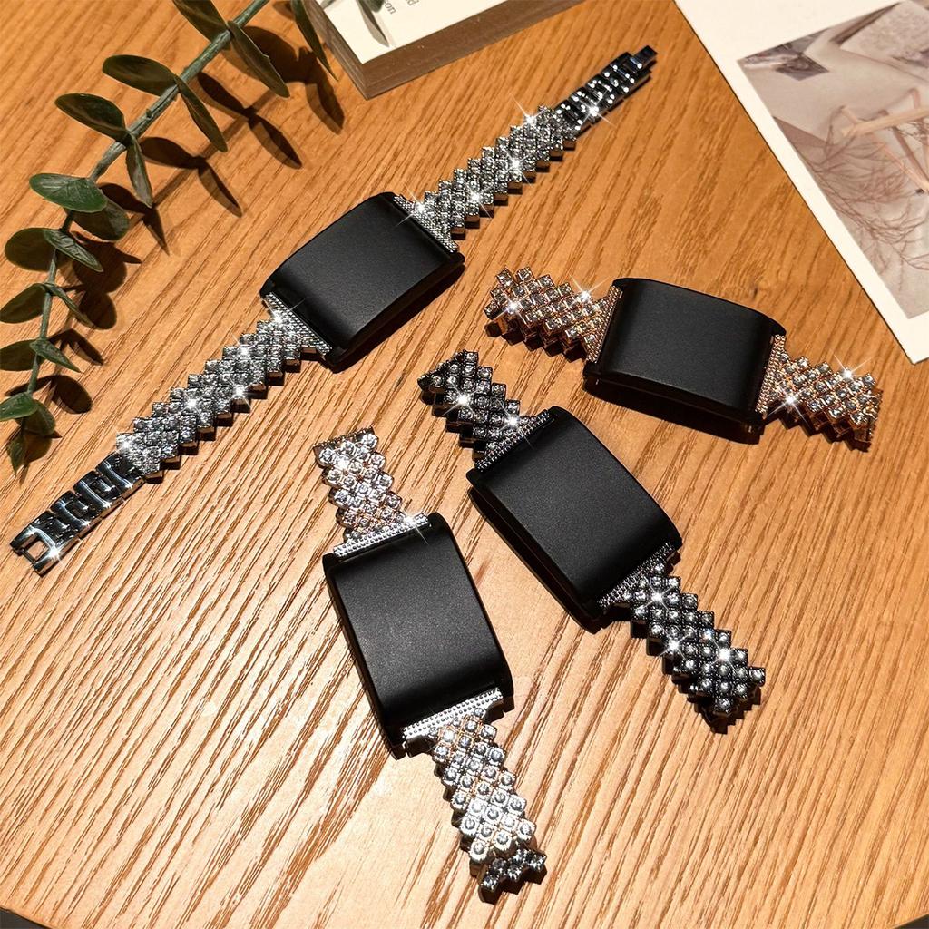 Bling Diamantarmband För Whoop4.0 Lyxigt Rostfritt Stålband För WHOOP Kvinnor Metall Smartklocka Ersättningsarmband Tillbehör