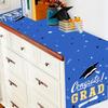 Graduation Table Runner Graduation Decorations 2026 Black Gold Polyester Graduation Table Cloth Prom Grad Party Table Decoration